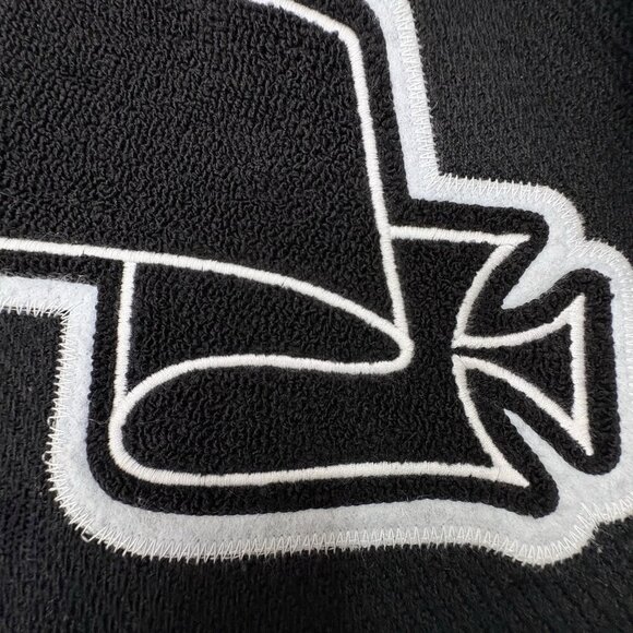 ASK YURSELF Banned Varsity Jacket Black White Men’s M Unisex Women’s XL Academia - Picture 11 of 16